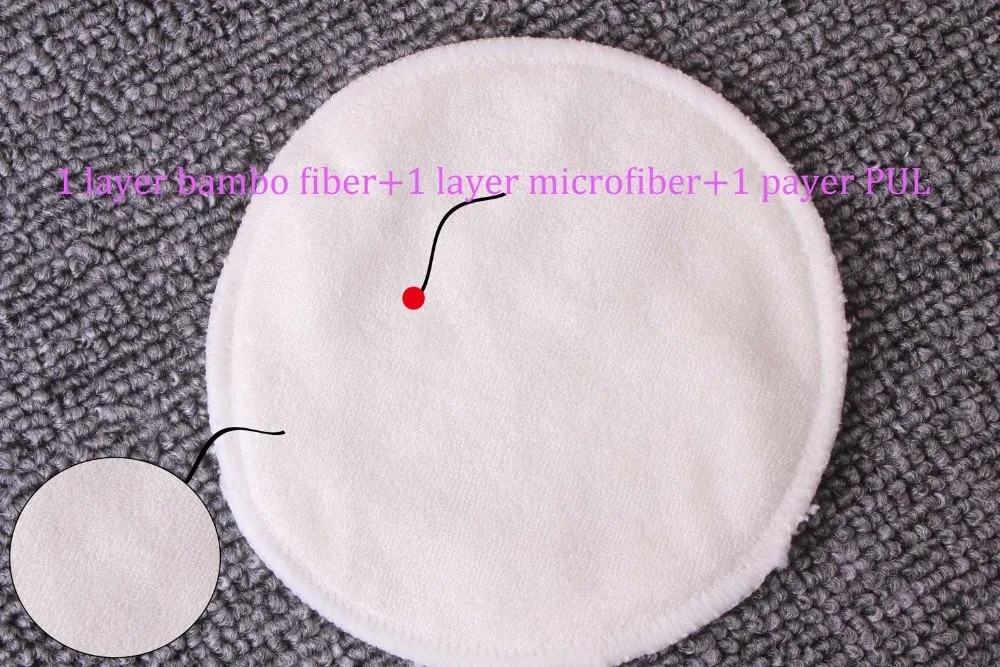 HappyFlute New Comming Super Absorbency Bamboo Nursing Pads Mum Use with Laundry Bag Waterproof Washable Feeding Pad