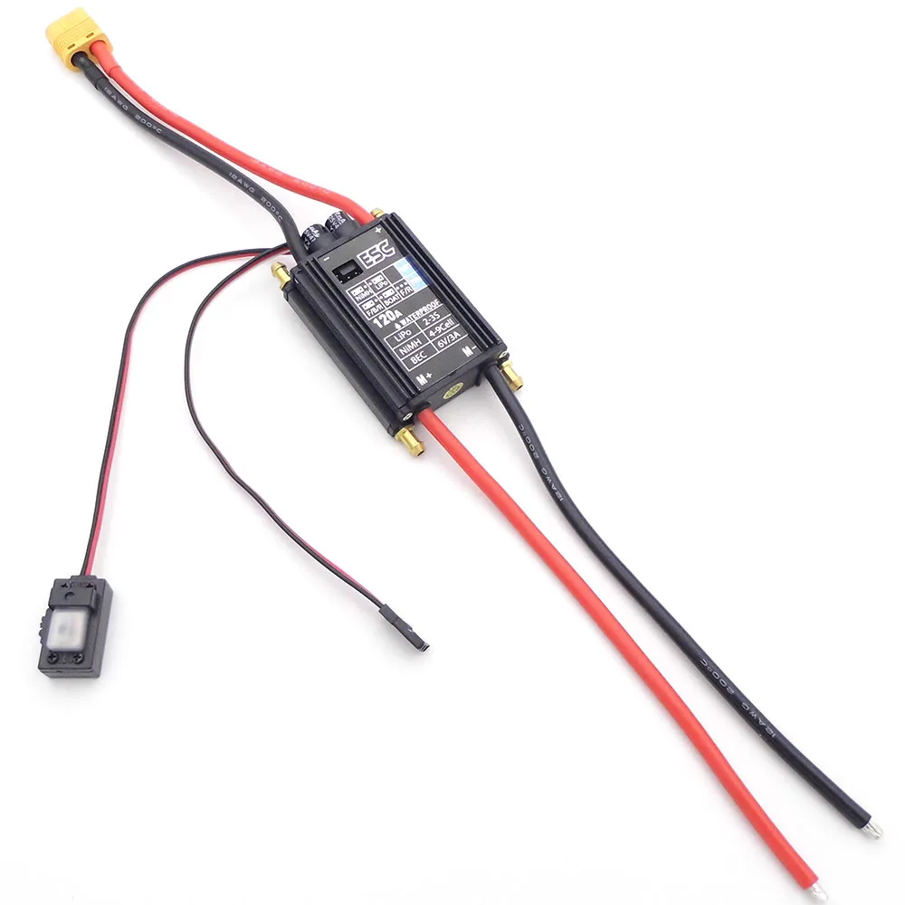 3S 120A ESC แปรงมอเตอร์ควบคุมความเร็ว2-Ways ไปข้างหน้าสำหรับ RC เรือลากจูง Fishling เหยื่อเรือ cruise Marine