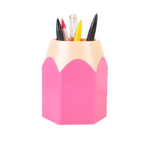 Pencil Shaped Make Up Brush Pen Holder Pot Office Stationery Storage Organizer School Supplies for kids Pens Holder DropShipping