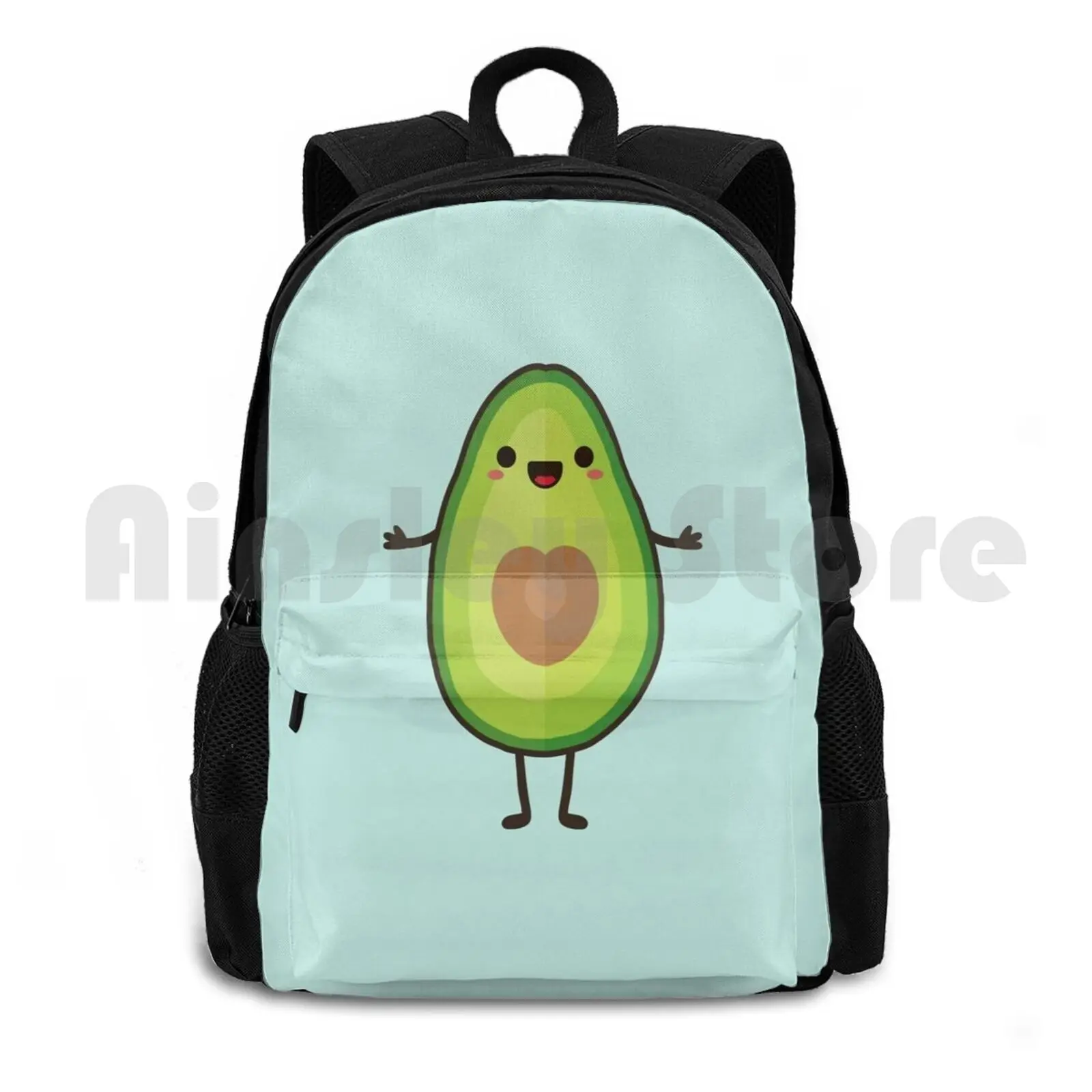 Avo-Cuddle ? Outdoor Hiking Backpack Waterproof Camping Travel Digistickie Daisy Beatrice Avocado Avo Green Heart Love Cuddle