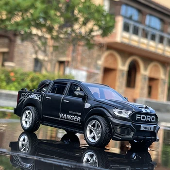 Nouveau 1:32 Ford Raptor F350 Picku alliage voiture transporter pneus tout-terrain véhicule jouet moulé sous pression et jouet véhicules modèle de voiture enfants jouet cadeaux