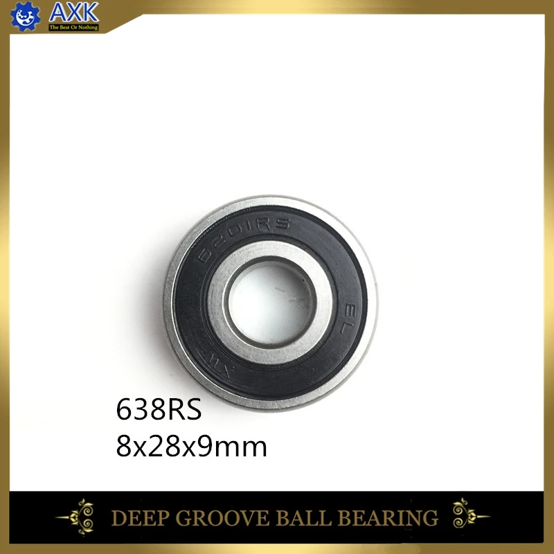 

638RS Bearing 8*28*9 mm ( 4 Pcs ) ABEC-1 Grade 638-2RS Miniature 638 RS Ball Bearings