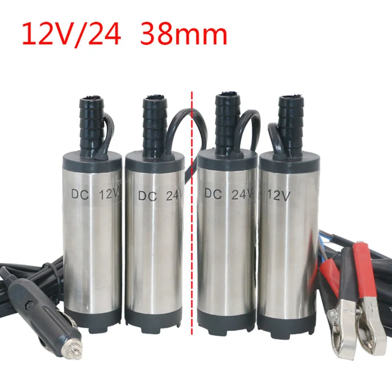 Mini DC elektryczna pompa głębinowa do transferu oleju napędowego wody 12V 24V średnica 38MM 12L/min samochód Camping wędkowanie wzrost jakości
