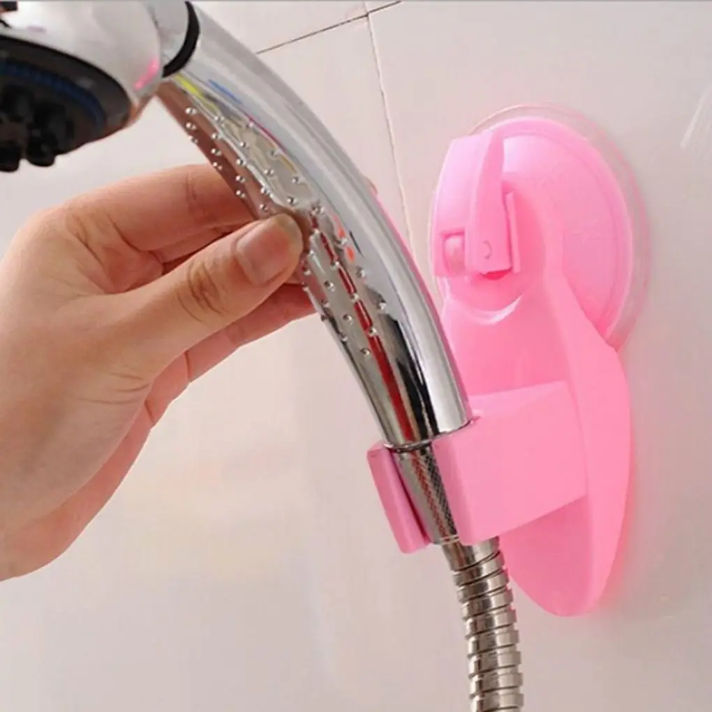 Bathroom Strong Attachable Shower Head Holder Movable Bracket Powerful Suction Shower Seat Chuck Holder