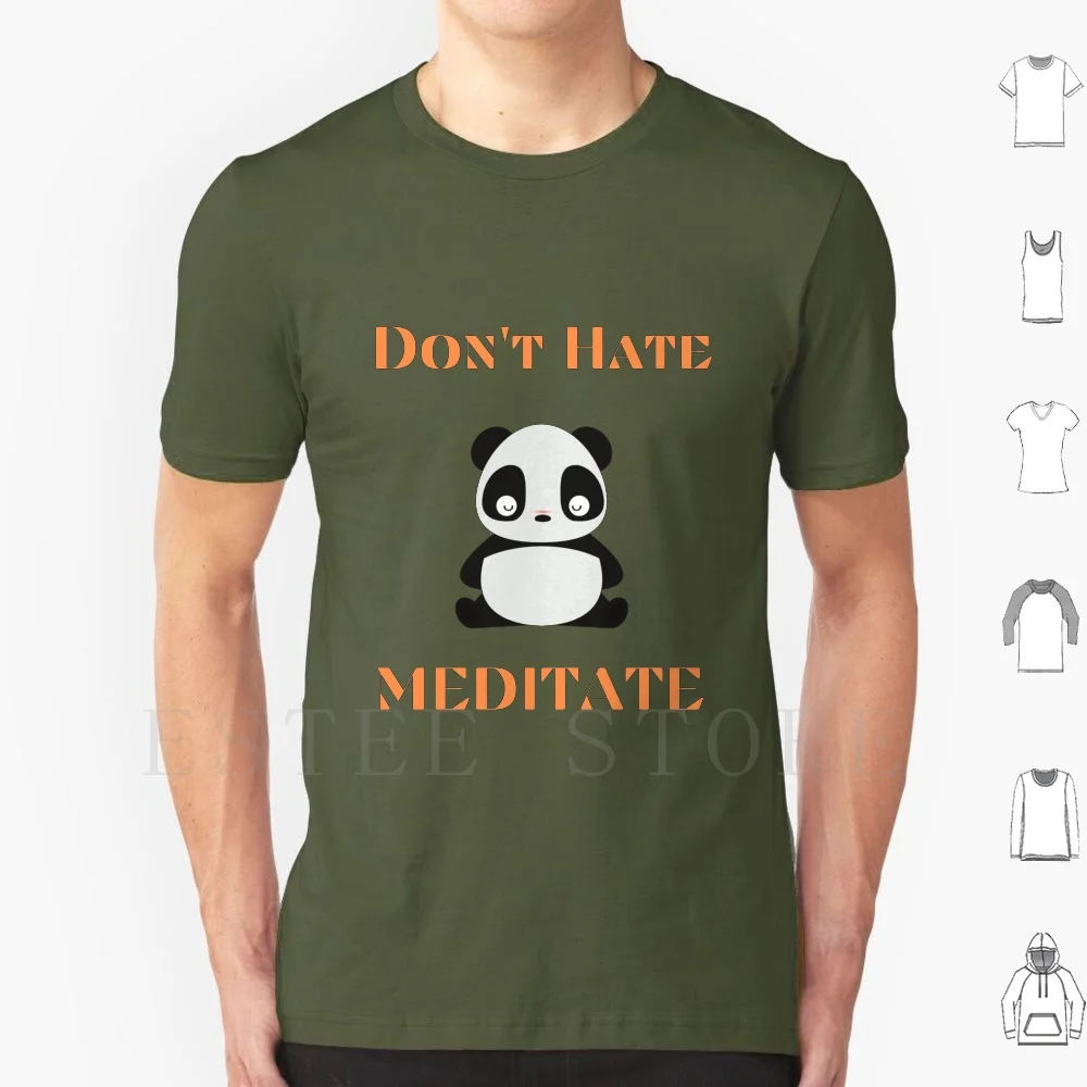 Don't Hate Meditate T Shirt Print Cotton Yoga Dont Hate Meditate Meditation Dont Hate Meditation Cool Dont Hate Meditate Dont