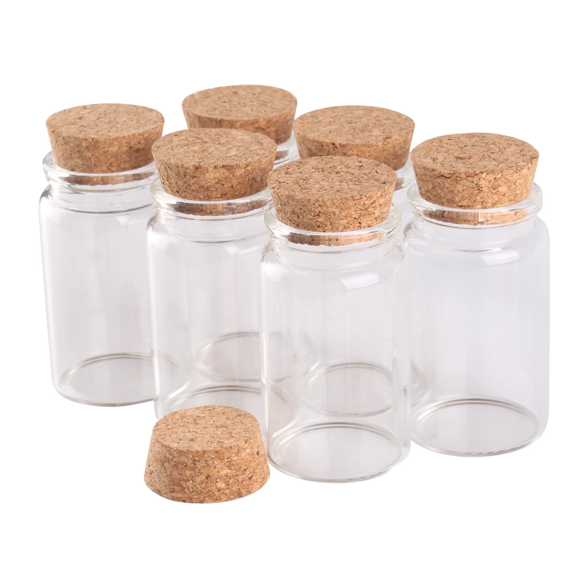 

60 pieces 100ml 47*80mm Glass Bottles Bottles With Cork Stopper Pill Container Spice Bottle Wishing Bottles For Wedding Favors