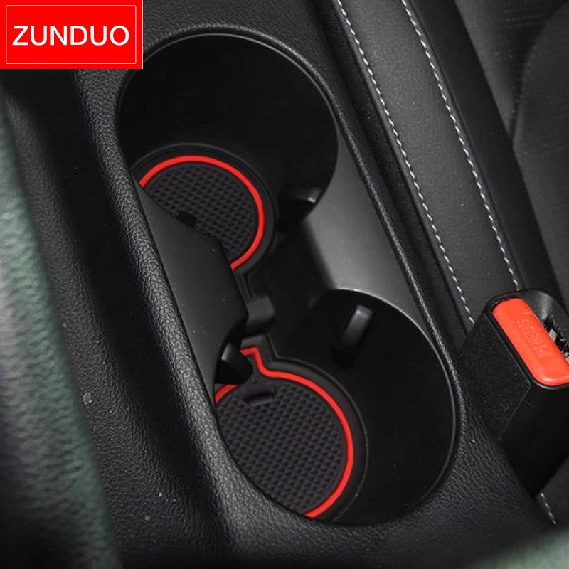 ZUNDUO Car Anti-Slip Gate Slot Cup Mat for KIA Forte K3 Cerato 2019-2021 Cup Holders Non-slip Mats Accessories Non-Slip Door Pad