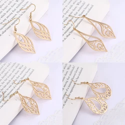 Sipuris Filigree Tear Dangle Drop Earrings Stainless Steel Vintage Filigree Earrings for Women Bohemia Jewelry Accessories