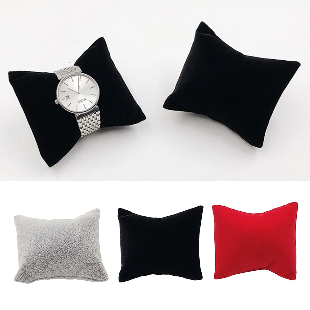 Velvet Jewelry Display Pillow 8x7cm Mini Cushion Holder For Precious Watches