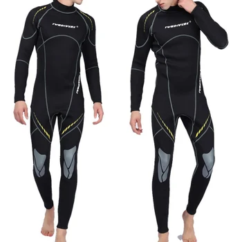 Tüplü Dalış Wetsuit Premium Neopren Wetsuit 3mm Erkek Kadın Serbest Dalış Termal Wetsuit Tam Ceket Takım Elbise ull Vücut Mayo