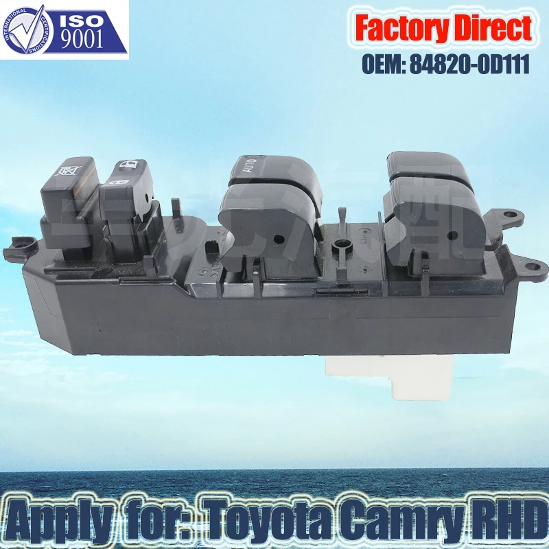 Factory Direct Auto Master Power Window Switch Apply for Toyota camry Corolla RHD Right Driver Side Switch 84820-0D111