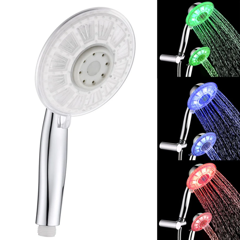 

LED Light 7 Color SHOWER HEAD Temperature Control 3 Color NOZZL Universal Bath Water Saving Sprayer Bathroom Rainfall ShowerHead