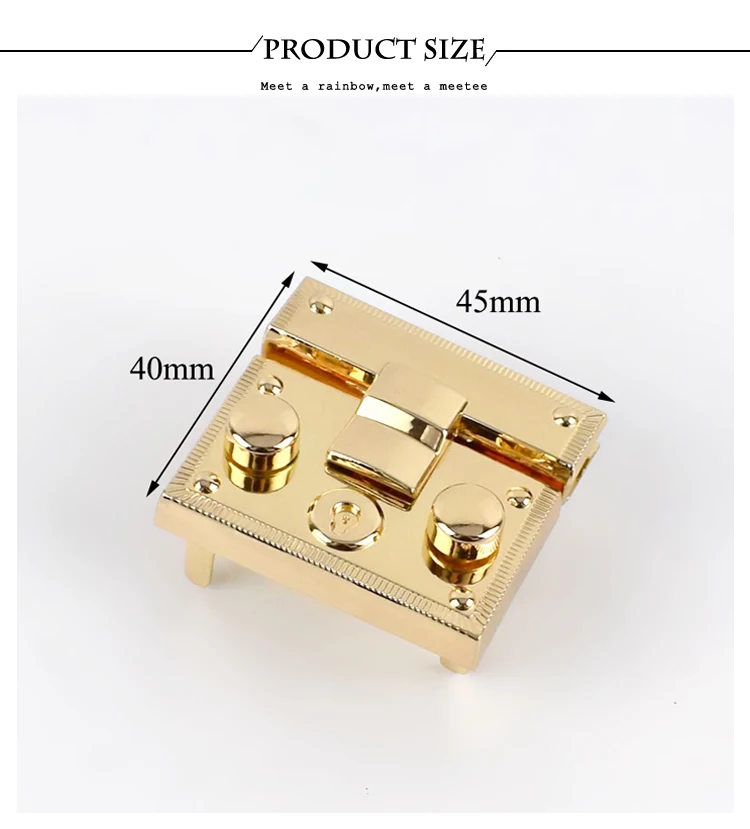 2/5Pcs Deepeel 40X45mm Metal Snap Lock Handbag Clasps Closure Buckle DIY Purse Twist Turn Locks Bags Replacement Accessories