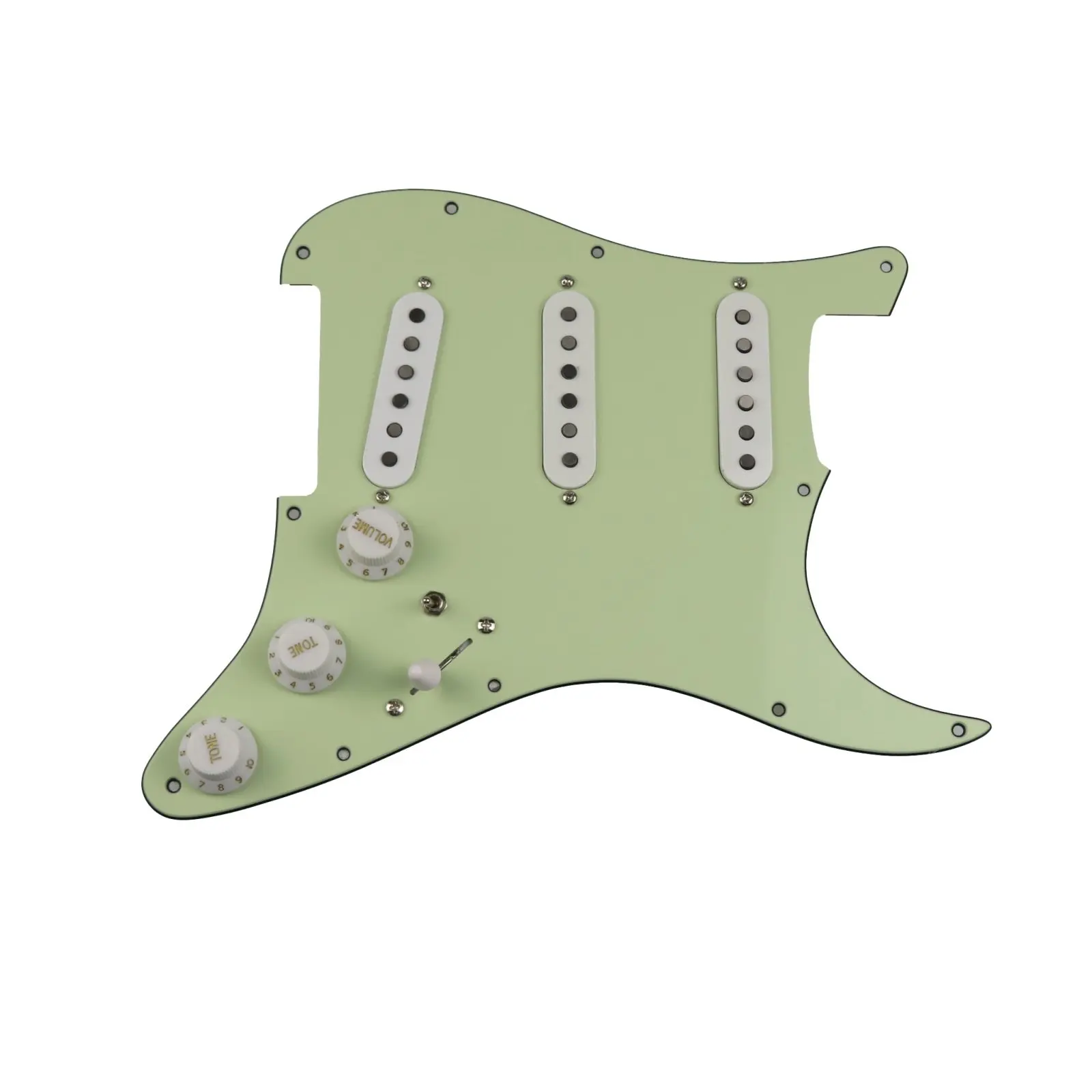 

Loaded Prewired Guitar SSS 60s Style single coils Alnico 5 Pickups 7-Way wiring pickguard