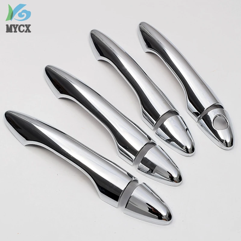 

8PCS 2010-2015 FIT FOR HYUNDAI TUCSON IX35 CHROME SIDE DOOR HANDLE BAR COVER CATCH TRIM MOLDING CAP ACCESSORIES