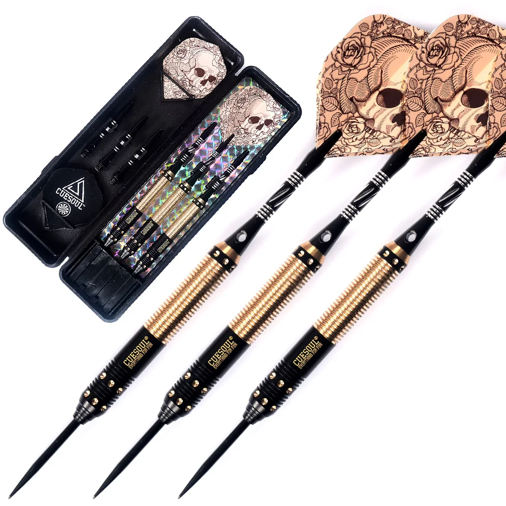 CUESOUL Dragon Series 21/23/25g Steel Tip Darts with Slim Dart Case