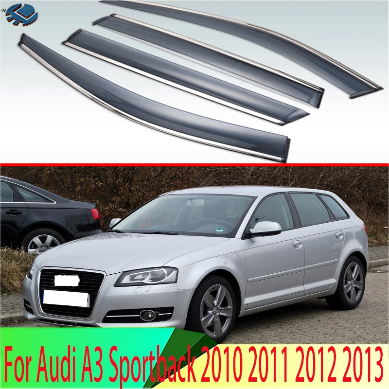 

4 шт., пластиковый Наружный козырек для Audi A3 Sportback 2010 2011 2012 2013