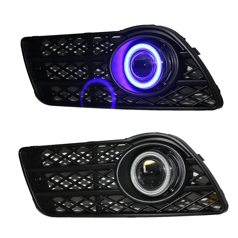 Eosuns Cob Angel Eye Led Daytime Running Light Drl + Halogen Fog Light + Projector Lens for Great Wall Wingle 5 2011