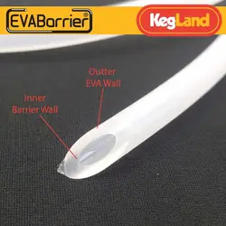 Kegland eva 4mm(5/32) x 8mm(5/16) (12Meter Länge im Beutel) Bier/Gasleitung