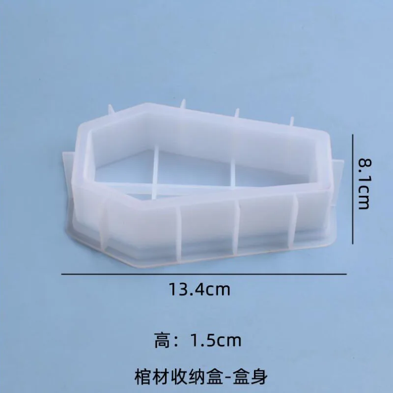 DIY Crystal Epoxy Resin Mold Halloween Coffin Storage Box Silicone Mold Jewelry Box Mirror Silicone Mold For Resin - view 4