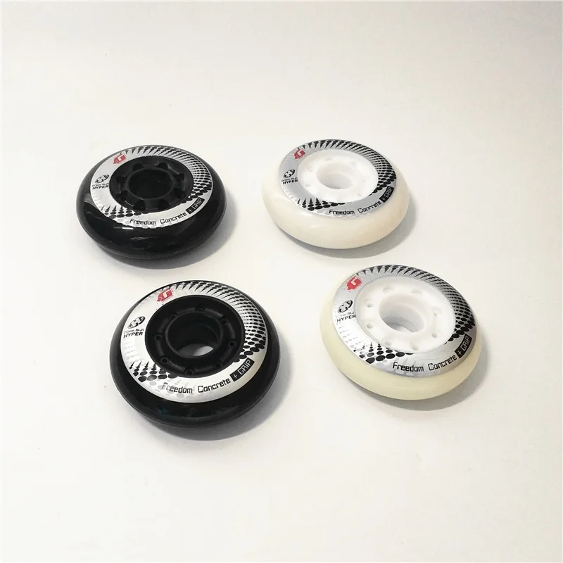 [72mm 76mm 80mm]Hyper +G Inline Skates Wheel 84A +Grip Freedom Concrete Roller Skating Rodas for SEBA High HV  Carbon