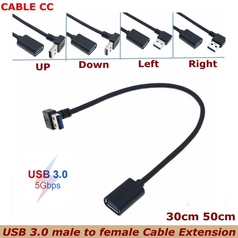 30cm 50cm USB 3.0 Male to Female USB Cable  Super Speed Male to Female Extender Cable Extension Wire Cord for Computer laptop PC