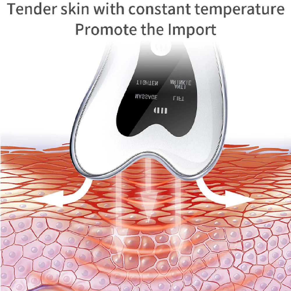 Microcurrent Guasha Cạp Ban Điện Máy Mát Xa Mặt Nhăn Mặt Thiết Bị Nâng Quách Thiếu Lâm Tấm Căng Da Mặt Làm Săn Chắc Da