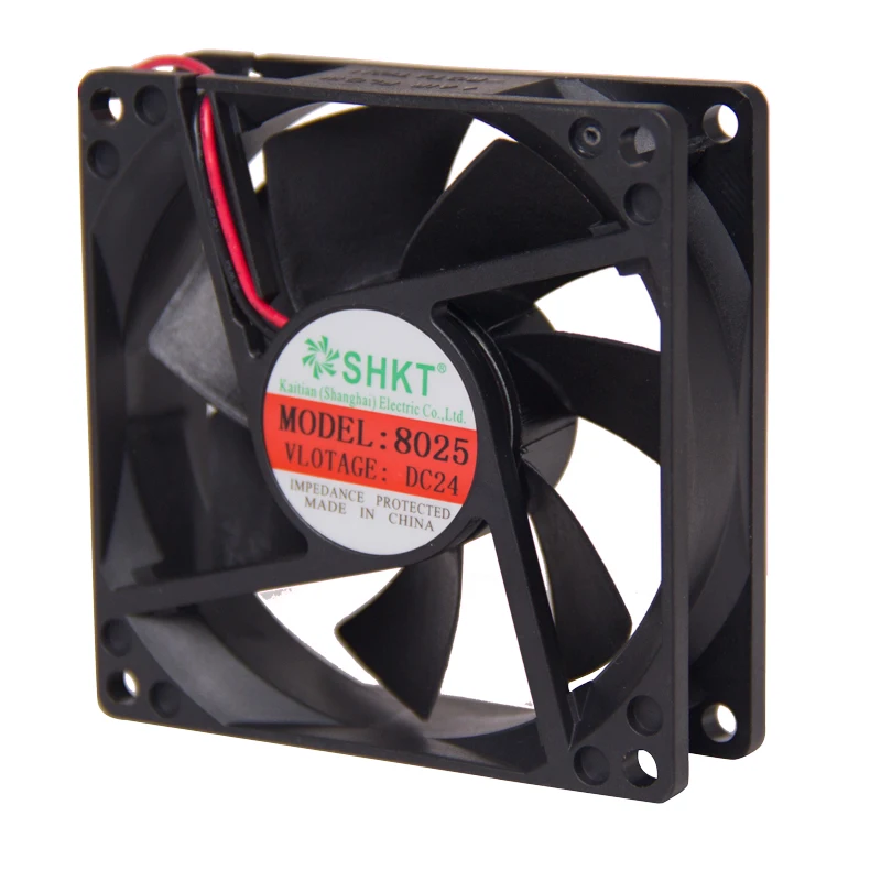 8025 Brushless PC Case CPU Cooler Cooling DC Fan 2 pin 12 V / 24 V  Ball Bearing 80mm x 25mm