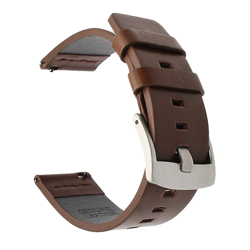 New style Genuine Oil Leather Watch Band Quick Release for Suunto 9/7 24mm Wristband Steel Clasp Strap Replace smart watch strap