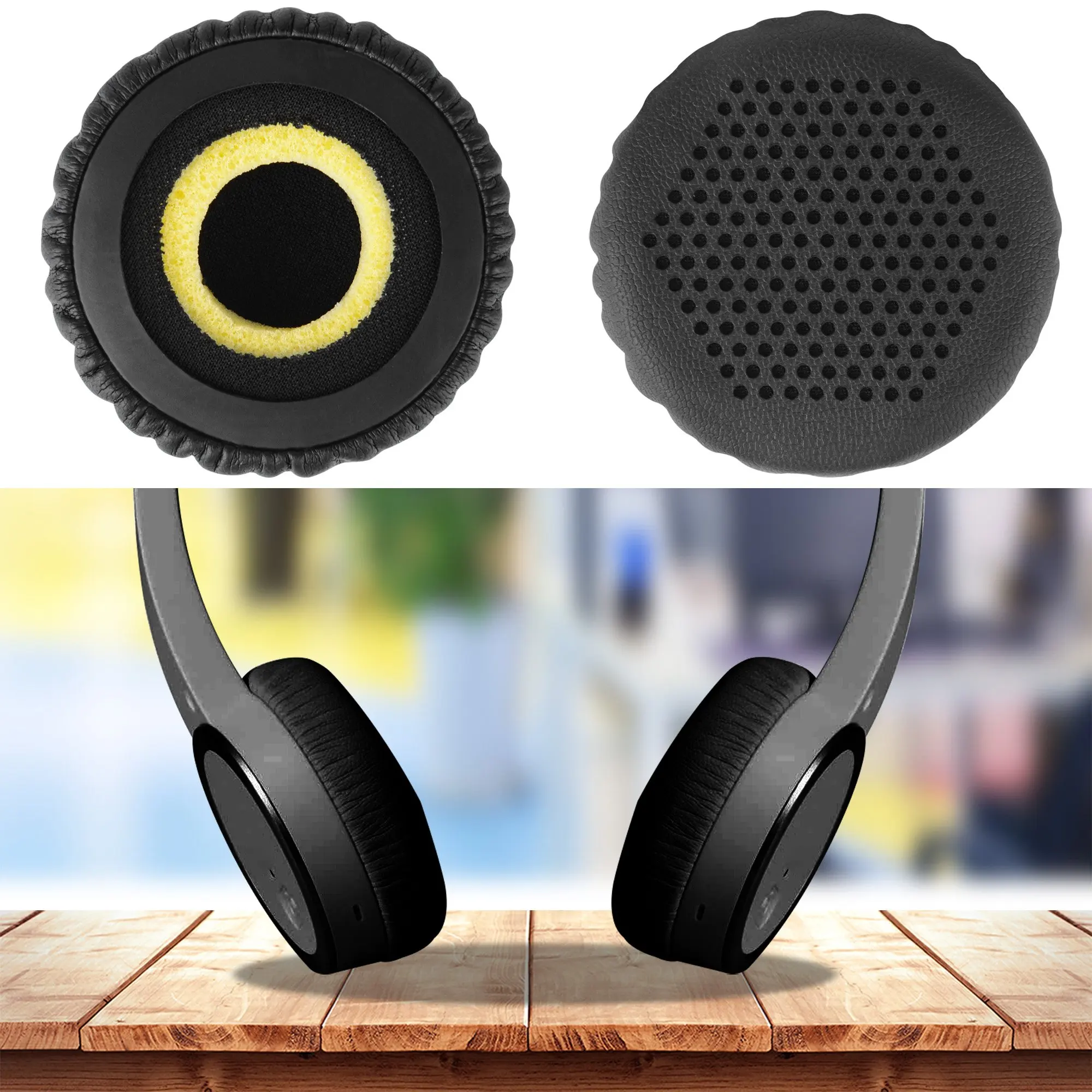 استبدال بو الجلود وسادات الأذن بطانة للأذن وسادة يفشل رغوة إصلاح أجزاء ل اديفير W570BT W670BT W675BT الإفراط في سماعات أذن