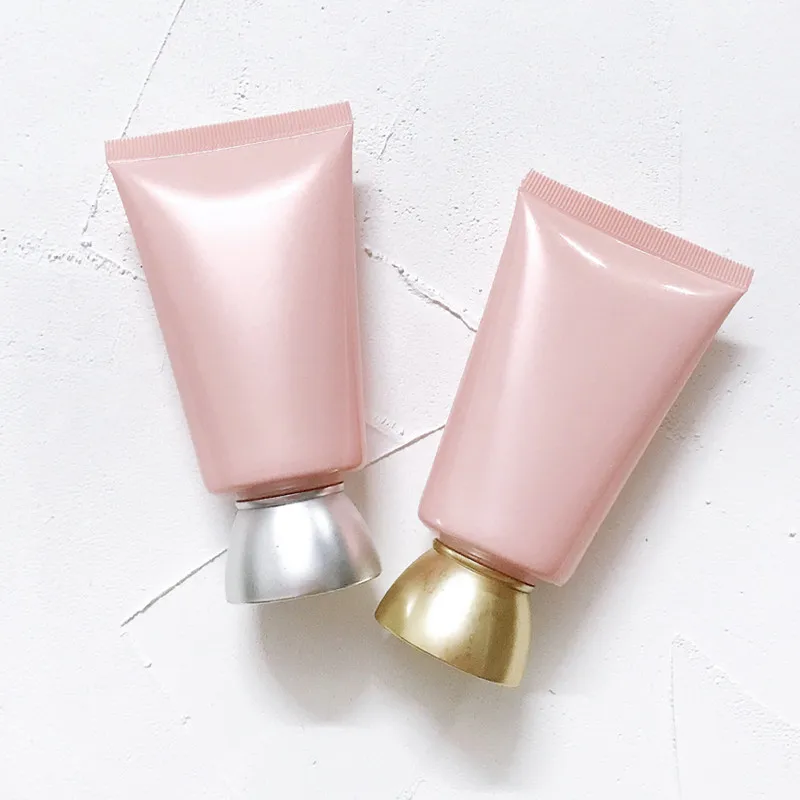 Wholesale 60g/ml Cosmetic Soft Tubes Pearl Pink Cream/Lotion Bottle Cleanser Hand Cream Containers Refillable tubes