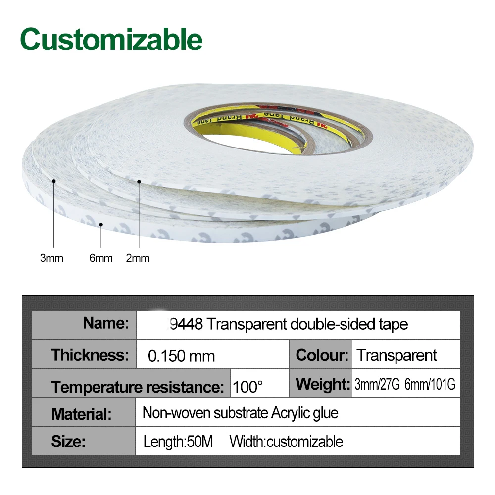 Double Sided Adhesive Tape Heat Resistant High Adhesion White Acrylic Tape Touch LCD Screen Repair Sticker for Cell phone