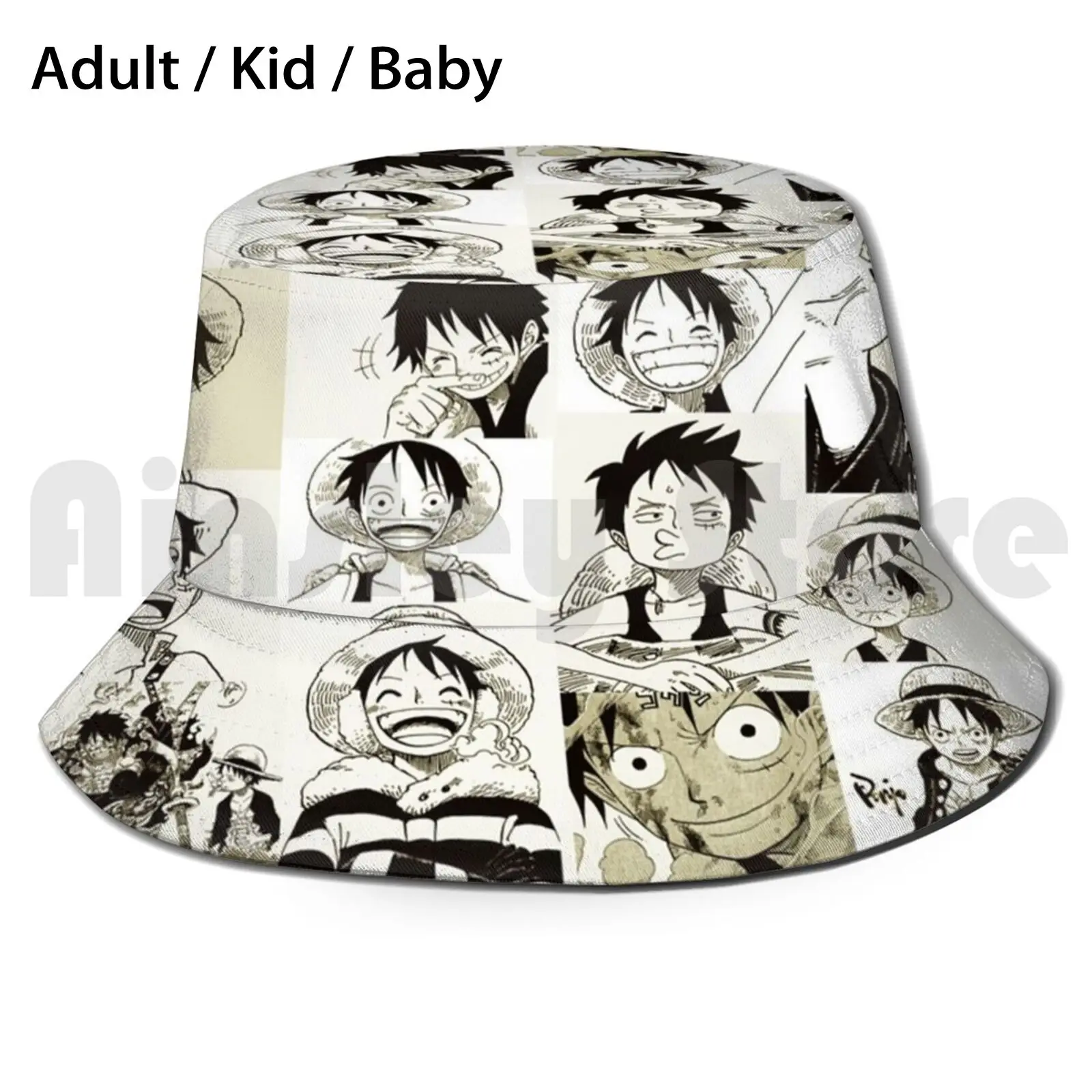 Luffy Sun Hat Foldable UV Protection Anime Manga One Piece Panel Wano Wano Kuni Luffy Mugiwara Straw Hat Strawhat