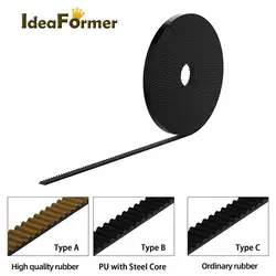 3D Printer Parts 2/5meters GT2-6mm Open Timing Belt Width 6mm 10mm GT2 Belt PU With Steel Core Belt And 2GT Rubber Timing Belt