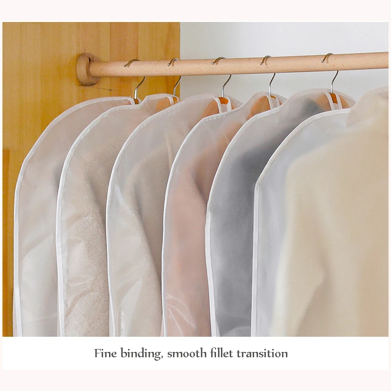 Household Clothing Dust Cover Wardrobe Coat Storage Cover Hanging-type Suit Protect Waterproof Organizer Bag Hanging Dust Cover