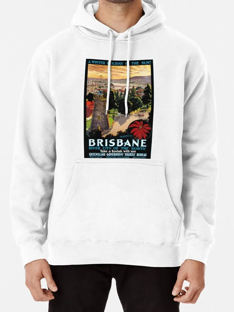 Brisbane , Australia Vintage Travel Poster Restored 100% Cotton T Shirt Vintage Travel Restored Retro Rare Tourism Tourist image 5