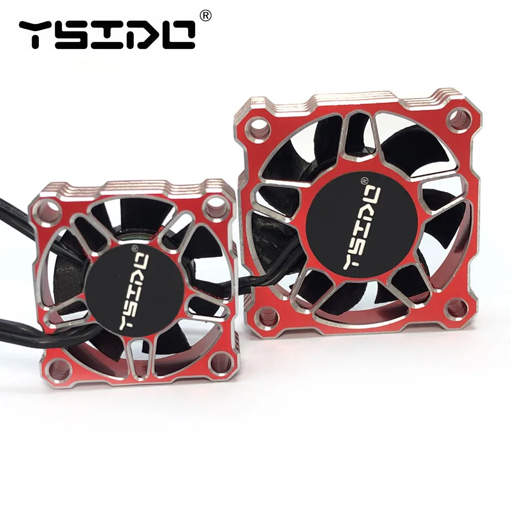 YSIDO 30mm 40mm High RPM Fan Powerful Storms Rapid Heatsink Metal Cooling With Holder for 1/8 1/10 1/12 ARRMA Traxxas HSP RC Car