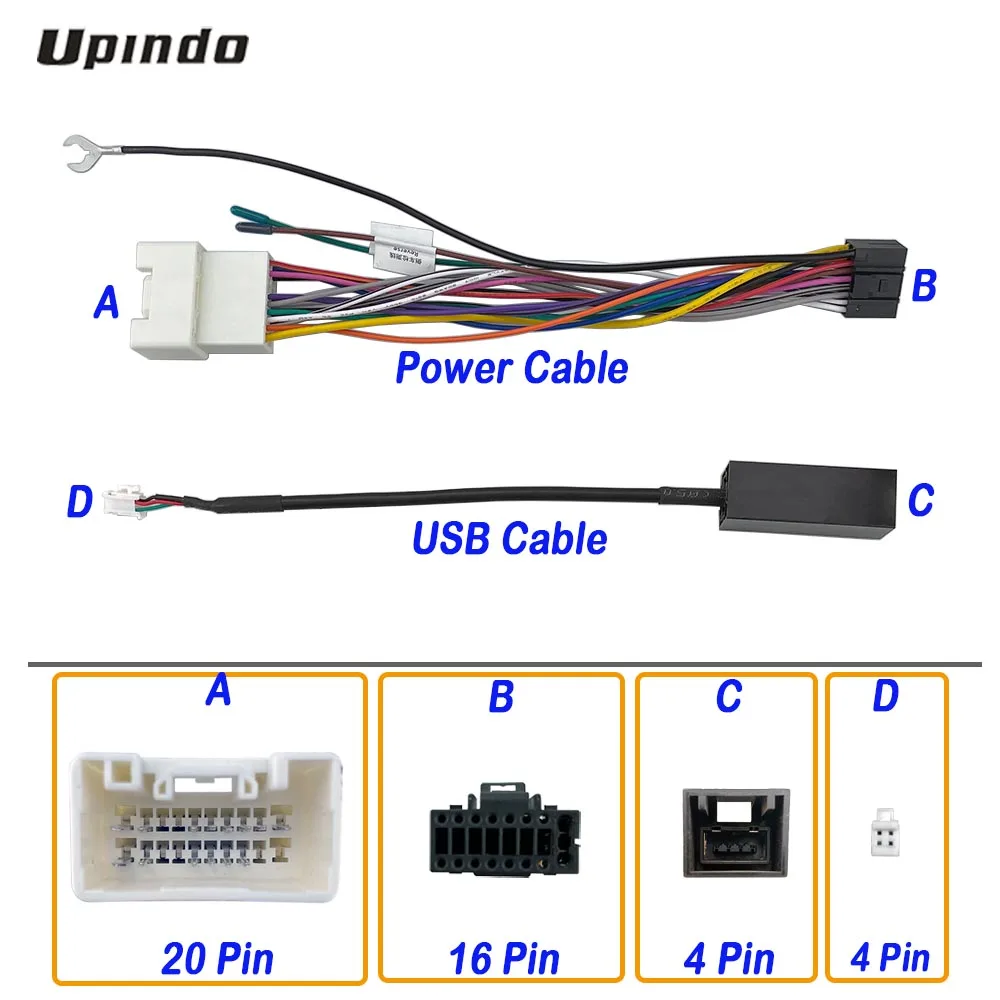 Car Radio Cable Adapter for Mitsubishi ASX Triton Pajero Lancer Outlander Wiring Harness Media Player Power Connector Socket