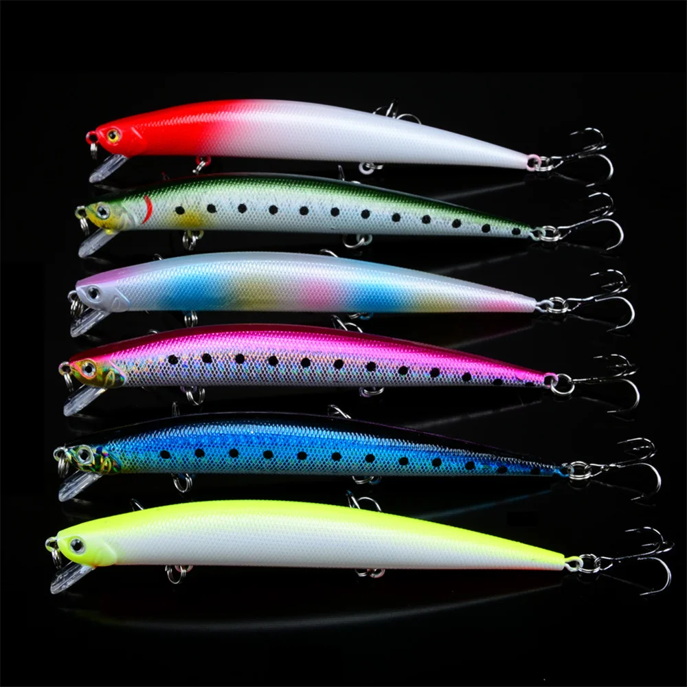 1PCS Floating Minnow Fishing Lure 12.5cm 12.5g  Long Shot Crankabit Wobbler Tackle Isca Artificial Hard Bait Pesca For Bass Pike