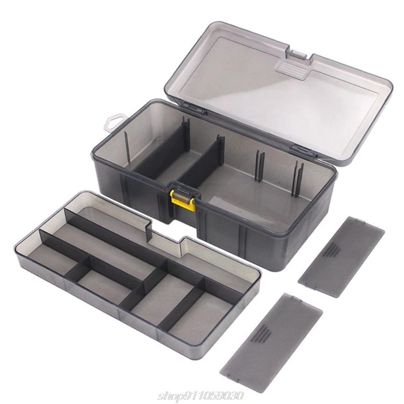 Multi-division Dual Layer Tool Storage Box Multifunctional Organize Fishing Lure Hooks Arrange Case Durable D16 20 Dropshipping