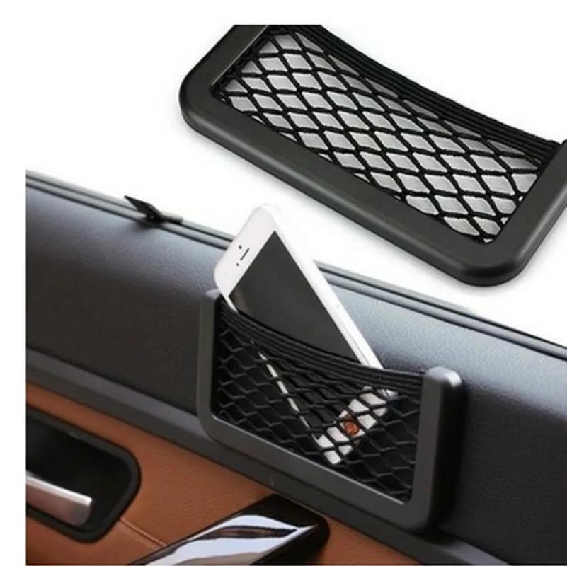 For Toyota Auris 2013-2017 E180 Car Net Bag Phone Holder Storage Pocket Organizer Car Mesh Trunk Net Holder Pocket Trunk Net