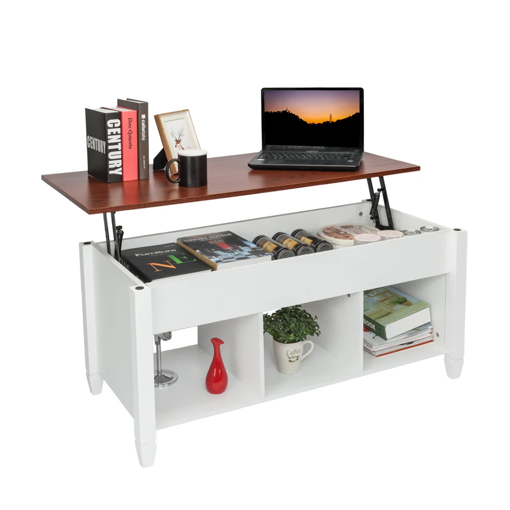 Three Colors Lift Top Coffee Table End Table Tea Table Side Table  Modern Furniture Hidden Compartment And Lift Tabletop