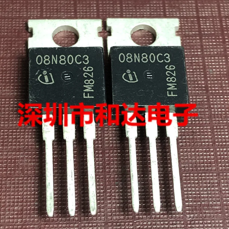 10pcs 08N80C3 SPP08N80C3 TO-220 800V 8A