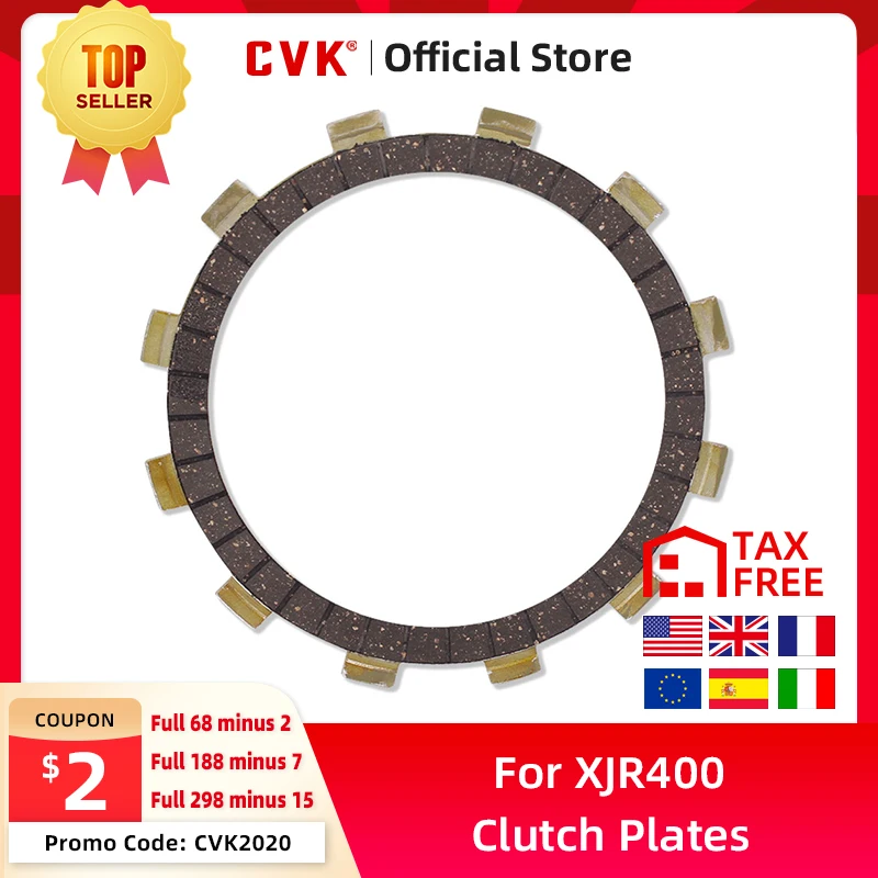 CVK 1 Set 7 PCS Clutch Disc Friction Plates Engine Clutch Plates For Yamaha XJR400 FZ600 XJ600 FJ600 TDM850 YX600 XTZ750