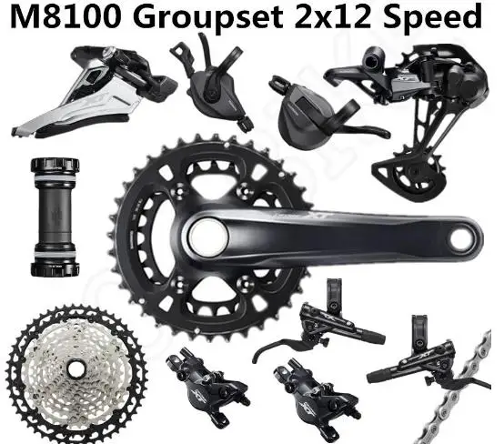 

DEORE XT M8100 Groupset 2*12S 24S BOOST MTB Bike 170mm 175mm M8100 Brake