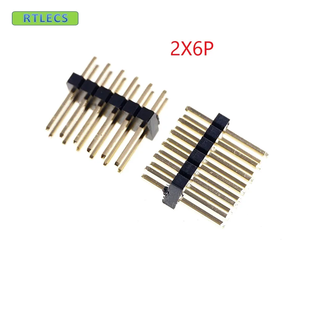 

1000pcs 2x6 P 12 pin 1.27mm Pitch Pin Header Male Dual Row Male Straight Gold flash Rohs Reach double rows pitch 1.27