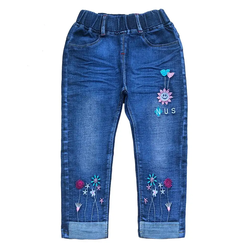 2-6 Jahre Frühling Herbst Kinder Jeans Mädchen bestickte Jeans für Kinder Mädchen Cowboy Hosen Hosen