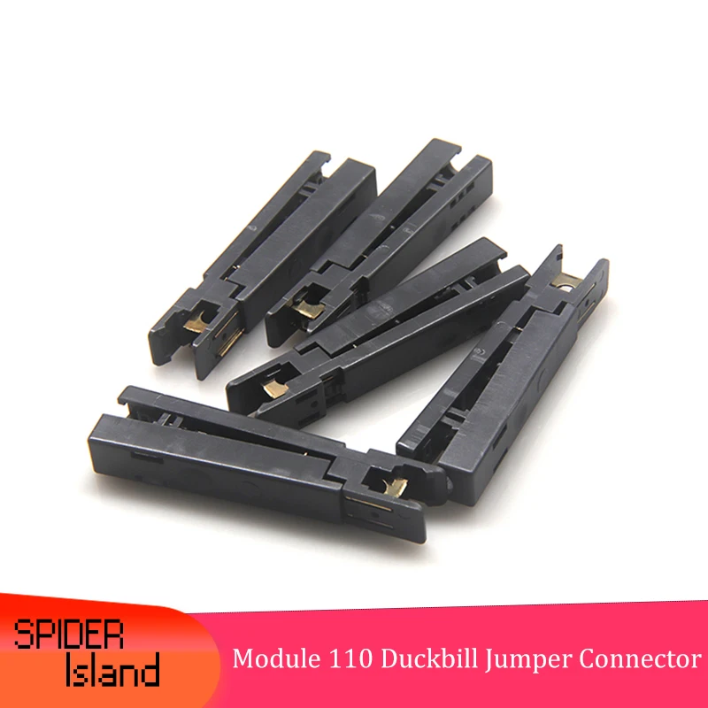 

Black Duckbill Test cable connector 2 core Test Head 110 Module Jumper Frame Voice Jumper Adapter Duckbill Test Cable Warehouse