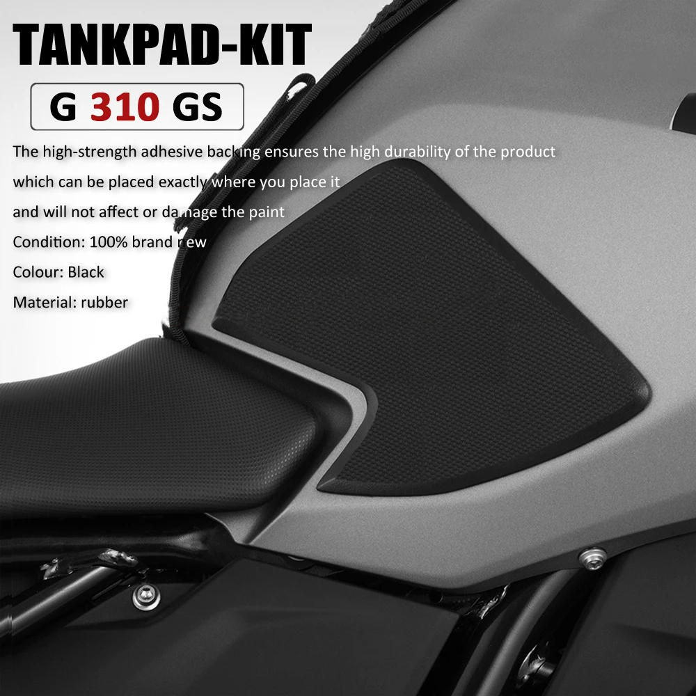 

Motorcycle Non-slip Side Fuel Tank Stickers Waterproof Pad Rubber Sticker For BMW G310GS G310R G 310 R GS