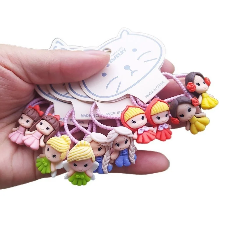 2PCS Clown Angel Cute Princess Cartoon Headwear Kids Elastic Hair Bands Children Hair Ties Ropes Girls Accessories Baby